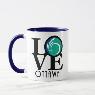 Taza LOVE Ottawa 11oz (bandera de la ciudad)