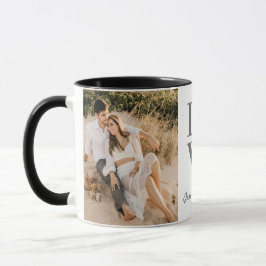 Taza "LOVE" personalizado Diseño y nombre de la foto co
