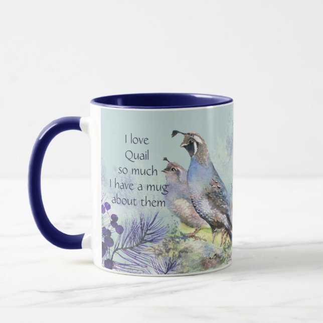 Taza Love Quail So Much Fun Quote Saying (Izquierda)