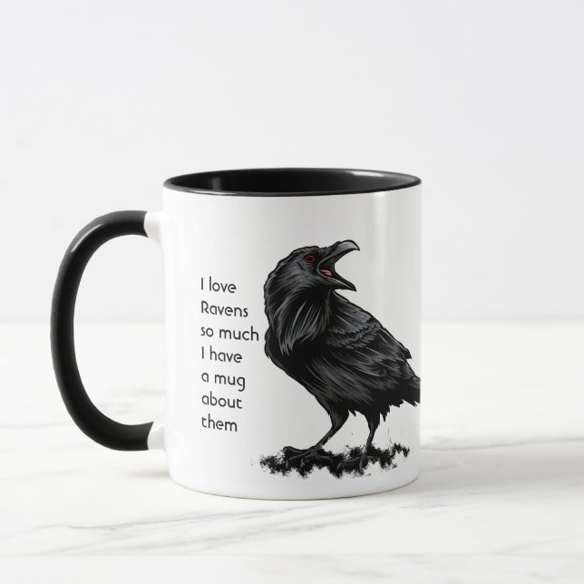 Taza Love Raven Bird So Much Fun Quote Saying Mug (Izquierda)
