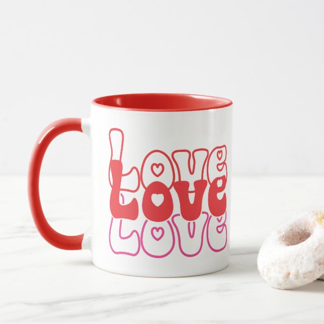 Taza Love Retro Valentine (Con donut)