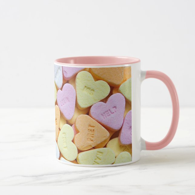 Taza "Love" Valentine's Candy Heart Coffee Cup (Derecha)
