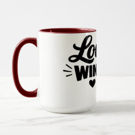 Taza Love Wins Romantic Quote Coffee Mug – Cute Valenti