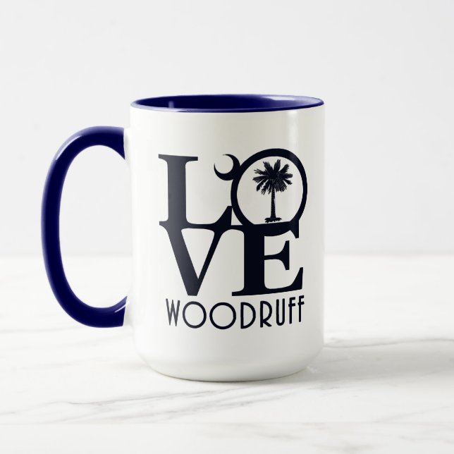 Taza LOVE Woodruff Carolina del Sur15oz (Izquierda)