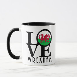 Taza LOVE Wrexham Wales 11oz
