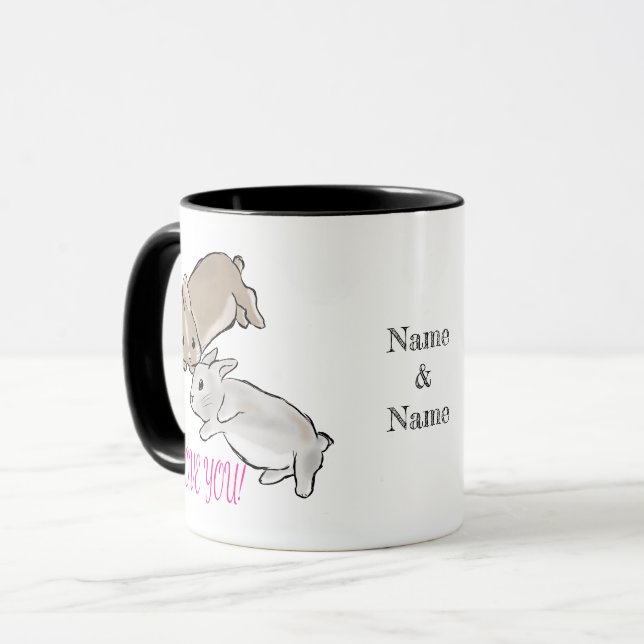 Taza Love you bunnies  (Anverso izquierdo)