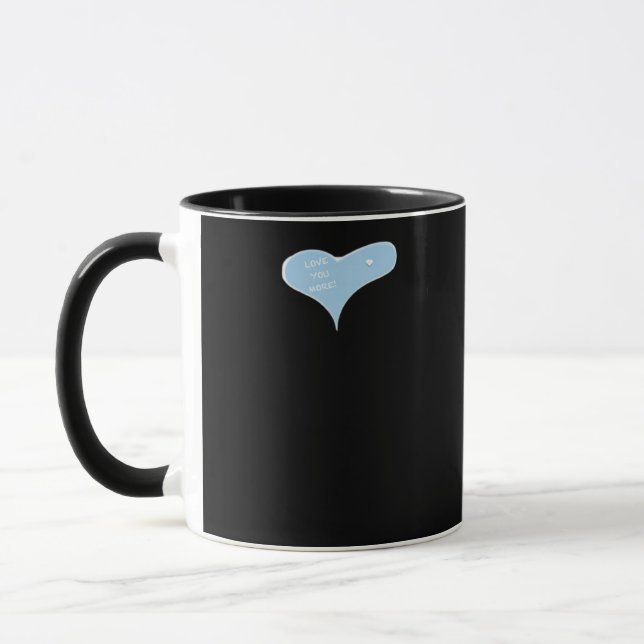 Taza Love You More Minimal Design Blue Style  (Izquierda)
