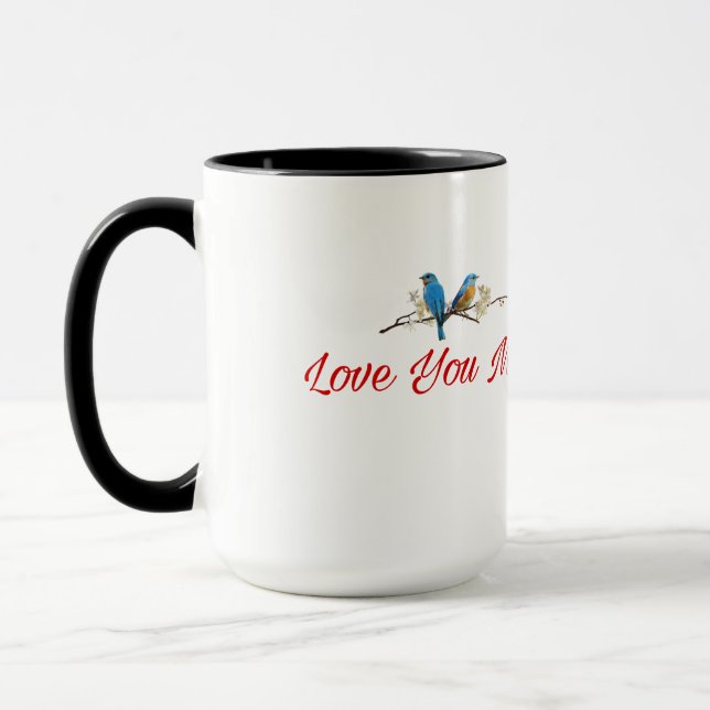 Taza Love You More – Romantic Birds Mug (Izquierda)
