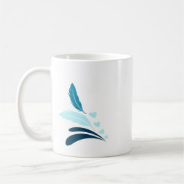 Taza Lovebirds enmascarados azul