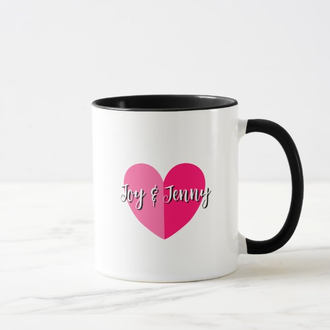 Taza Lovebirds Silhouette - Diseño Personalizado Valent (Derecha)