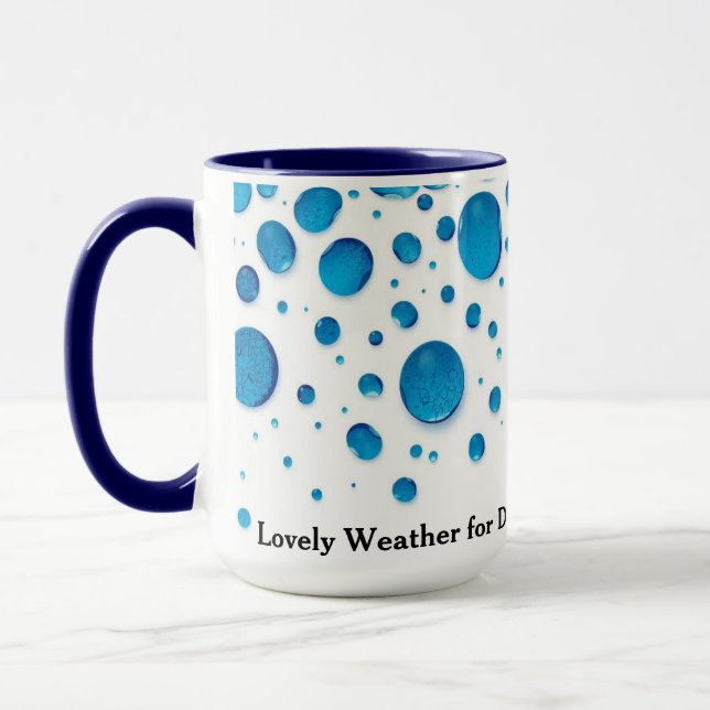 Taza Lovely Weather For Ducks Funny Rainy Day (Izquierda)