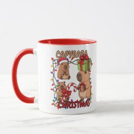 Taza Luces de Navidad de Carpincho Divertidas Fiesta