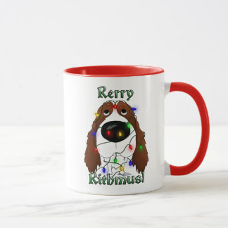 Taza Luces de navidad del perro de aguas de saltador