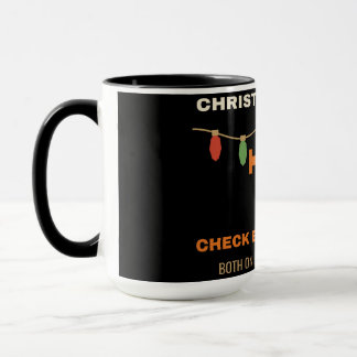 Taza Luces de Navidad y luces de Check Engine, divertid