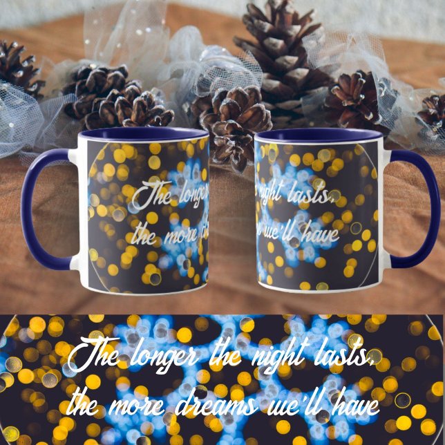 Taza Luces de Navidades amarillos azules (Subido por el creador)