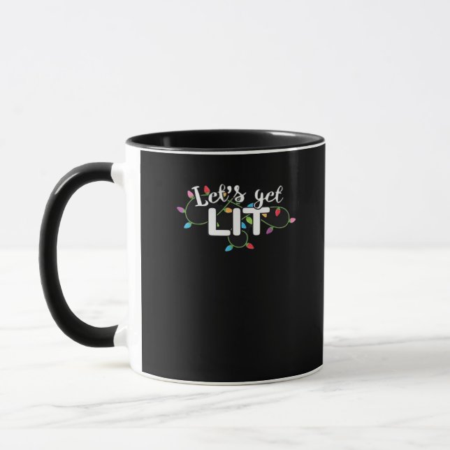 Taza Luces de navidades Vamos a conseguir un regalo lig (Izquierda)