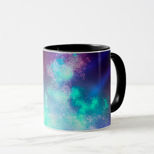 Taza Luces de Neón Esmeralda del cielo nocturno