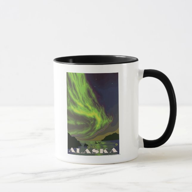 Taza Luces y Orcas del Norte - Sitka, Alaska (Derecha)