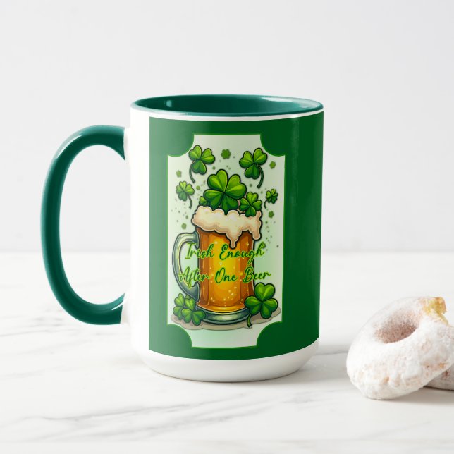 Taza Lucky Beer St Patrick’s Day Shirt – caneca (Con donut)