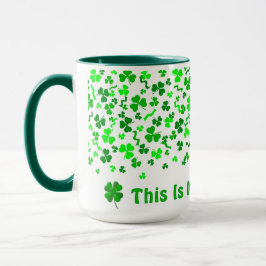 Taza Lucky Day Shamrocks Four Leaf Clover Personalized 