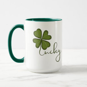 Taza Lucky Four Leaf Clover