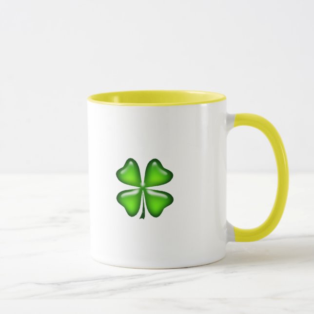 Taza Lucky Green Shamrock Luck Del Ladrón Irlandés (Derecha)