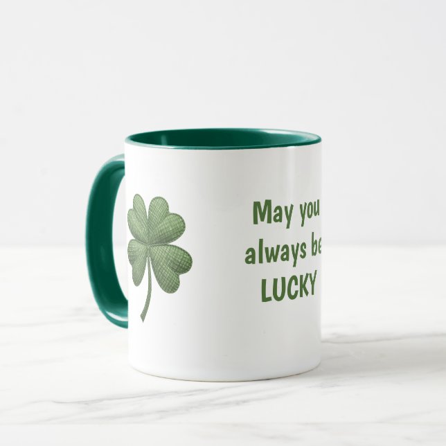 Taza Lucky Irish Four Leaf Clover Mug (Anverso izquierdo)
