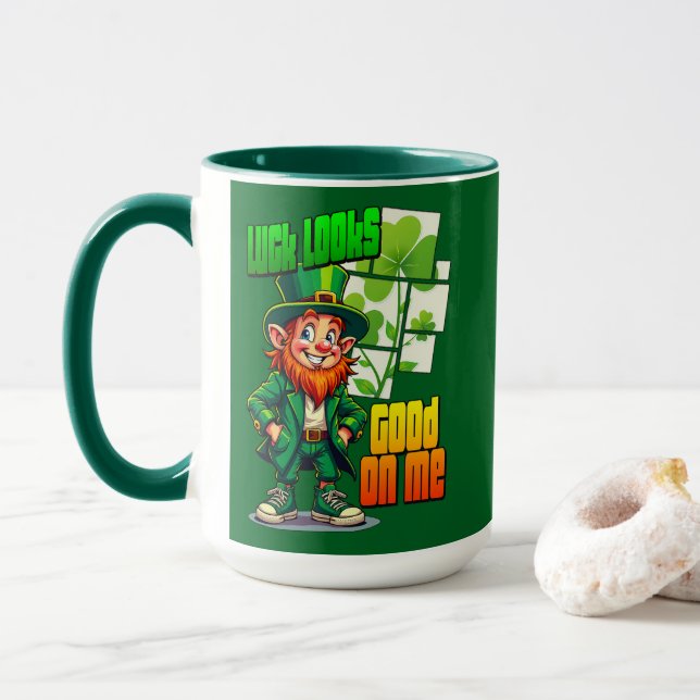 Taza Lucky Leprechaun St Patrick’s Day Shirt – caneca (Con donut)