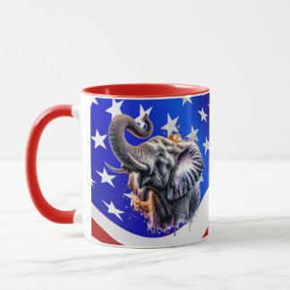 Taza Lucky USA Elephant Mug de NickysArt