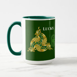 Taza Lucky You Celtic Design Saint Patrick's Day Green