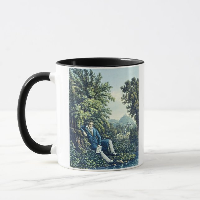 Taza Ludwig van Beethoven por un río (engravin (Izquierda)