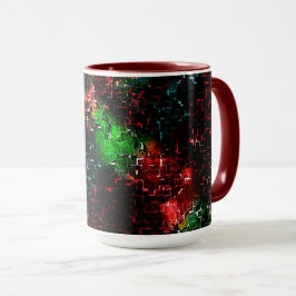 Taza Lugares de colores vivos bajo la oscuridad y el mo