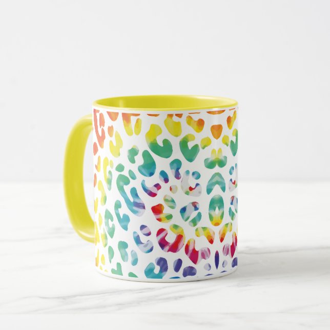 Taza Lugares de leopardo del arcoiris (Anverso izquierdo)