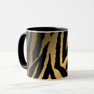 Taza Lujo elegante y moderno línea de oro negro