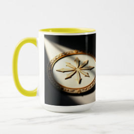 Taza Lujosa obra de arte de los símbolos dorados
