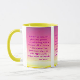 Taza Luke 12:33 KJV Bible Scripture Pic Two-Tone