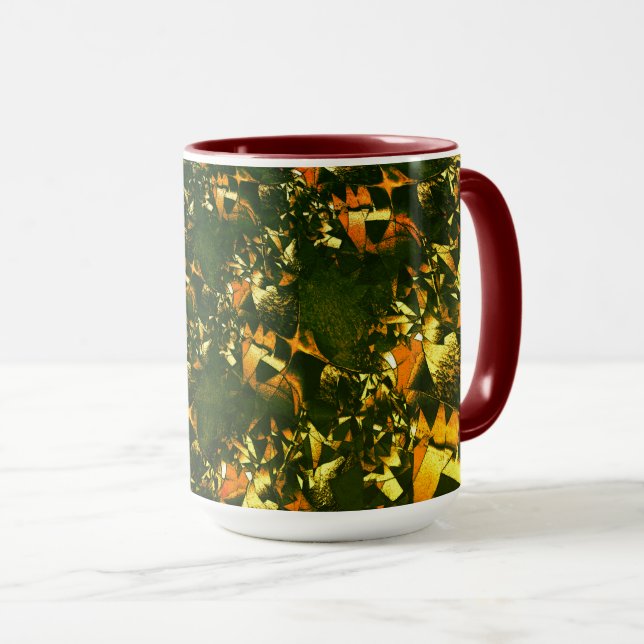 Taza Luminoso pardo a amarillo, y grabado en relieve (Anverso derecho)
