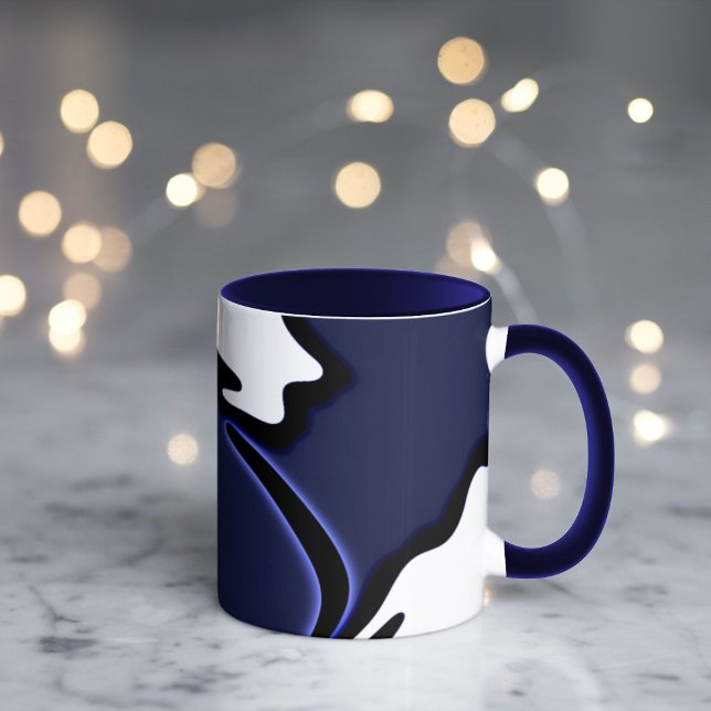Taza Luna Azul: Resumen azul y blanco (Subido por el creador)