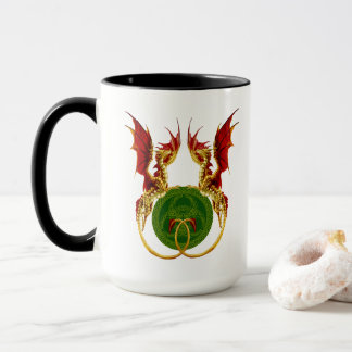 Taza Luna Creciente Celta Y Dragones
