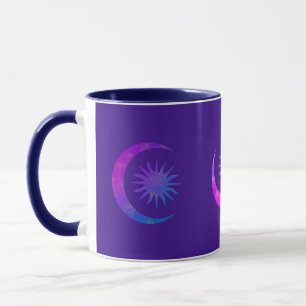 Taza Luna del añil violeta y dormitorio púrpuras del