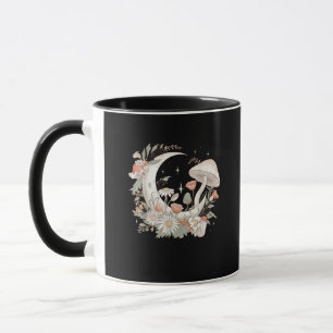 Taza Luna estética Goblincore y Cottagecore Hongo