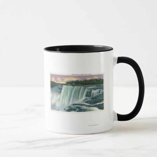 Taza Luna Island View of American Falls (Derecha)