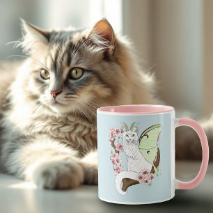 Taza Luna Luna Verde Gato Blanco