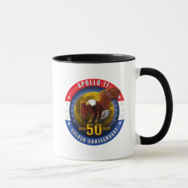 Taza Luna patriótica Eagle del 50.o aniversario de