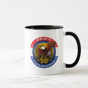 Taza Luna patriótica Eagle del 50.o aniversario de