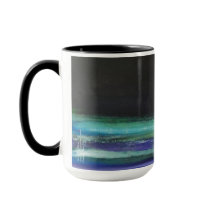 Luna sobre el agua - ilustraciones - negro