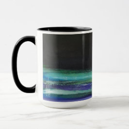 Taza Luna sobre el agua - ilustraciones - negro
