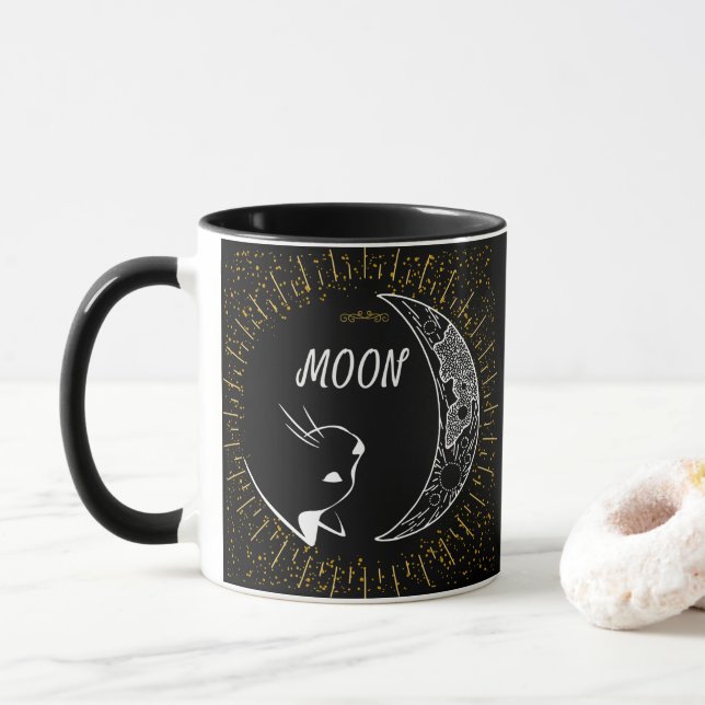 Taza Luna y gato, Celestial (Con donut)