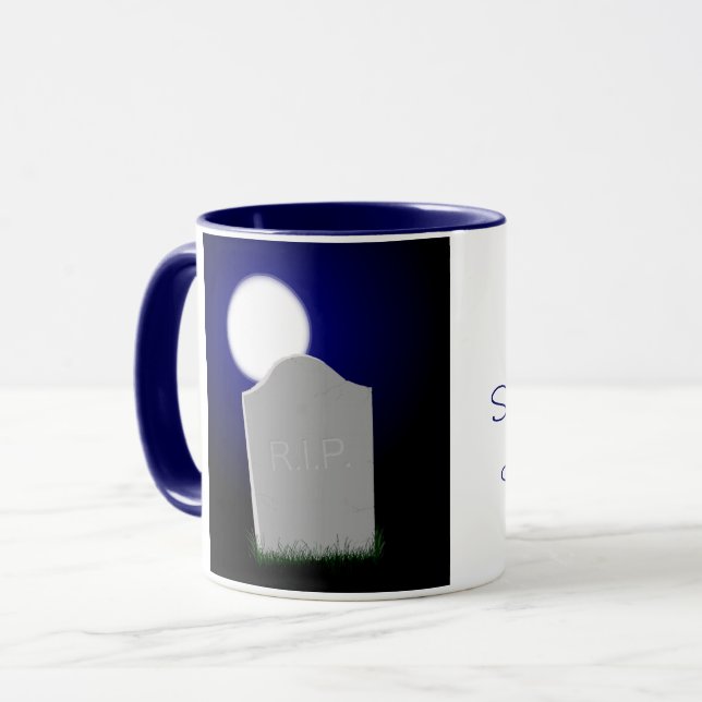 Taza * Luna y piedra sepulcral de Halloween (Anverso izquierdo)