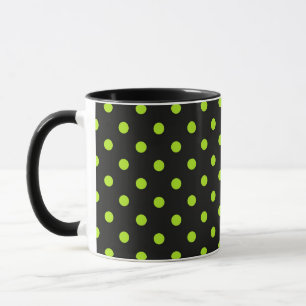 Taza Lunar del negro y de la verde lima